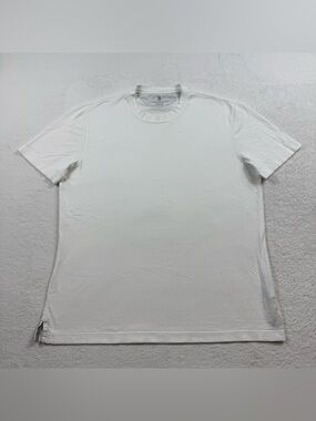 Brunello cucinelli regular fit t-shirt men’s size 50 pure white crew neck